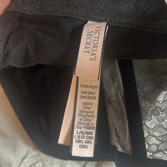 Victoria Secret Dream Angels Black Lace/Light Pink Corset size L - Picture 6 of 10
